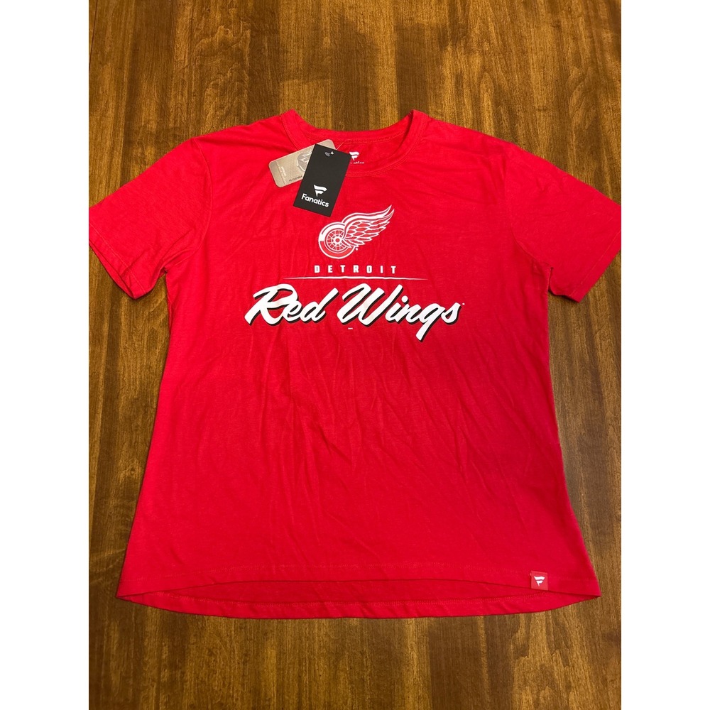 Fanatics T-Shirt Youth Medium Red New Detroit Red Wings NHL Graphic Tee 40029